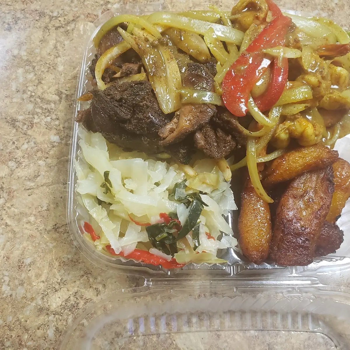 Curry Shrimp and Goat Combination Platter