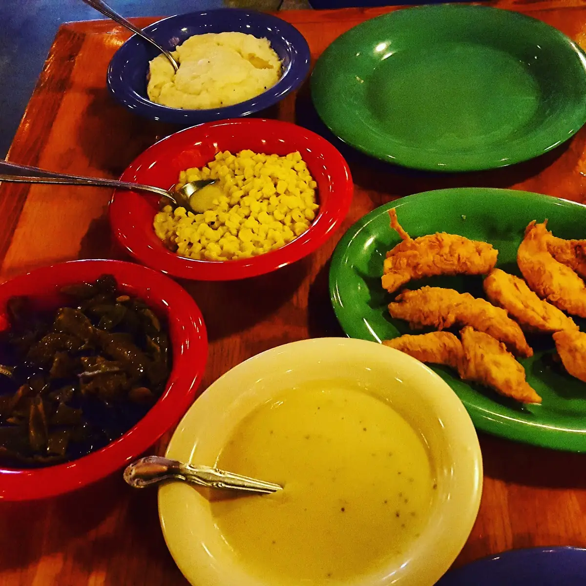 Mashed Potatoes Corn Green Beans