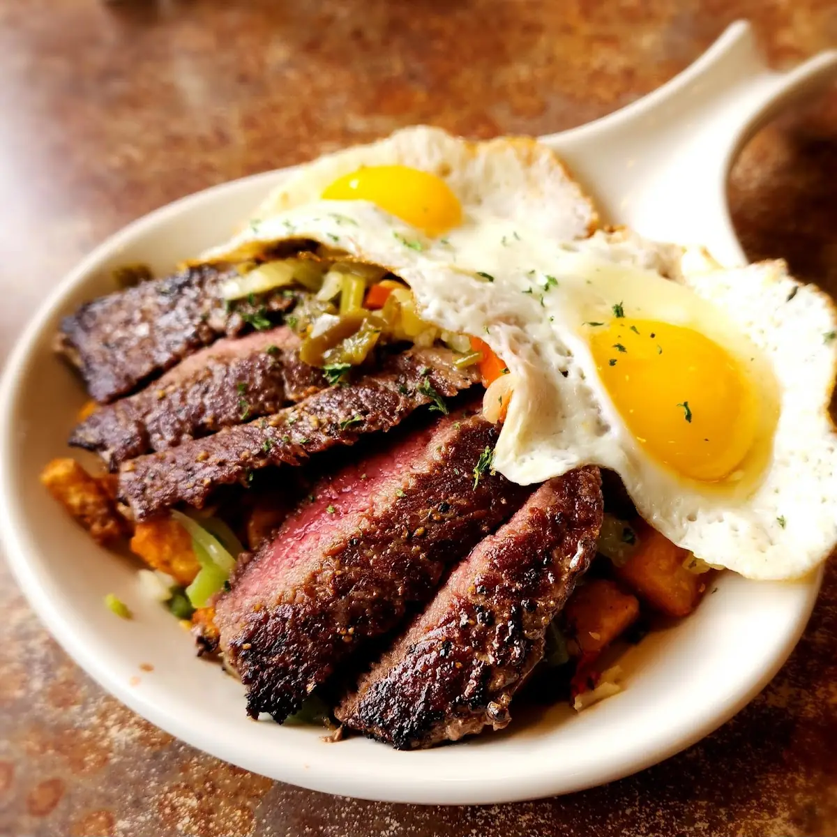 Top Sirloin Steak & Eggs
