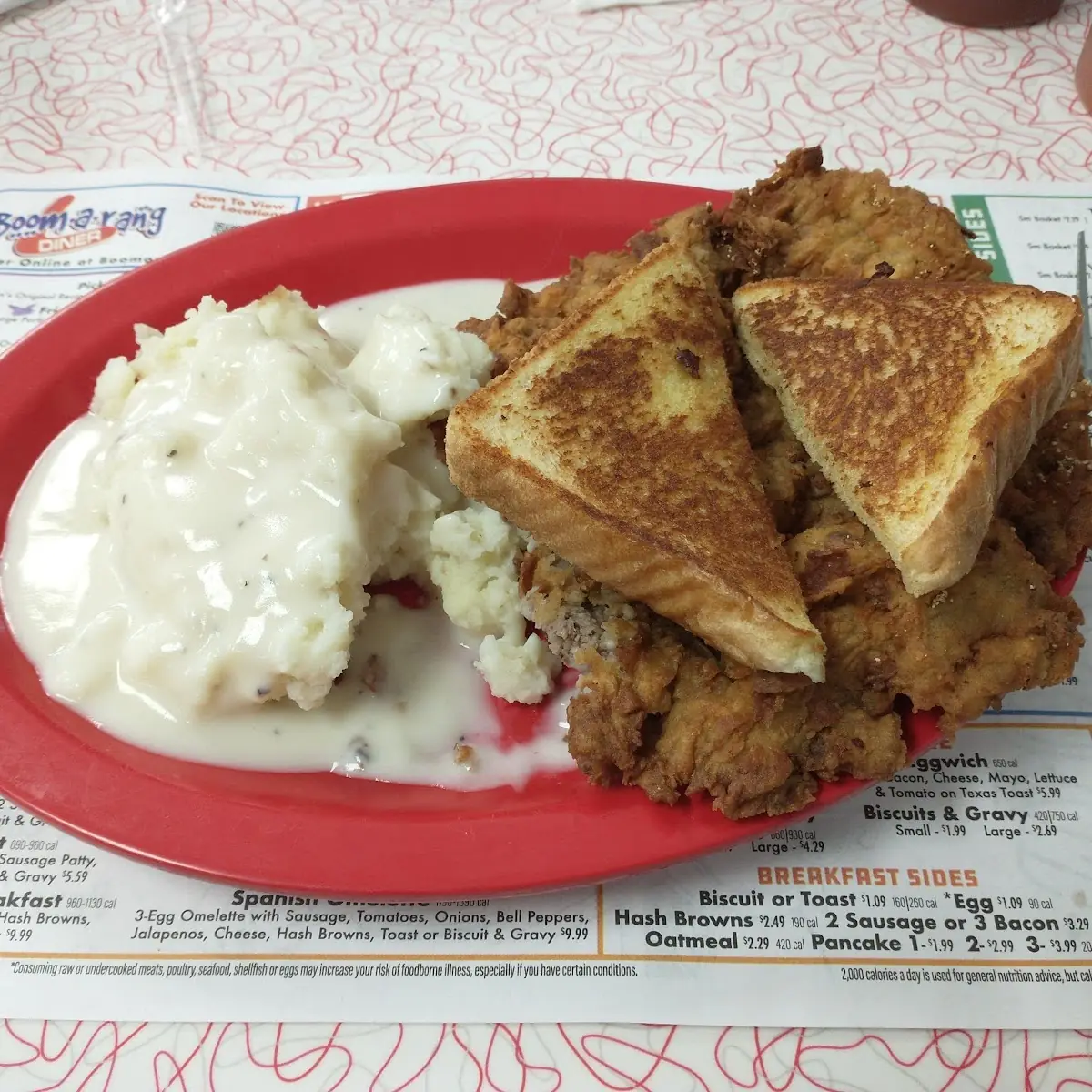 Chicken Fried Steak with Mashed Potatoes and White Gravy