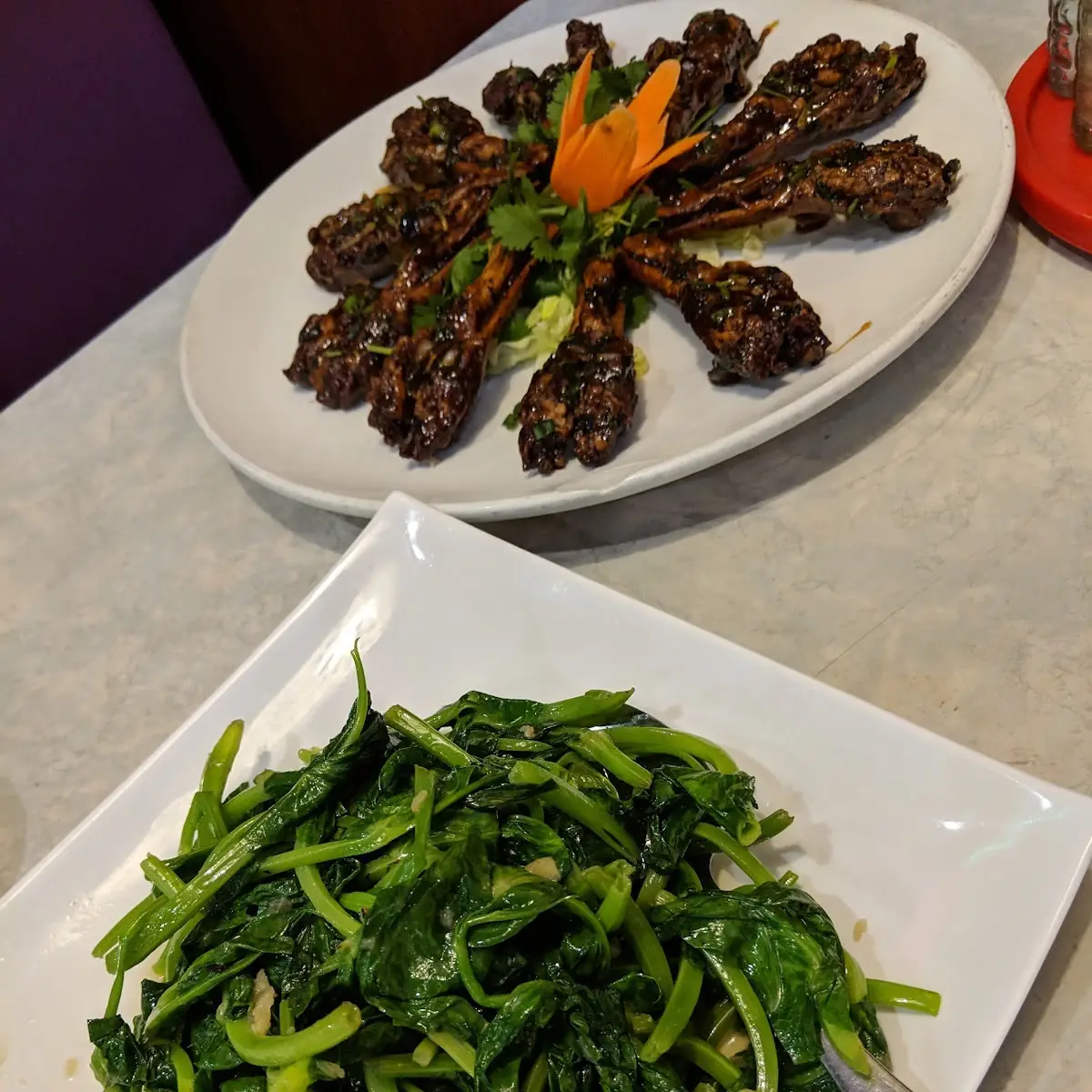Garlic Pea Sprouts w Garlic Sauce