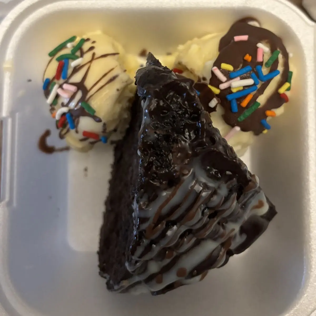 Chocolate Cake a La Mode