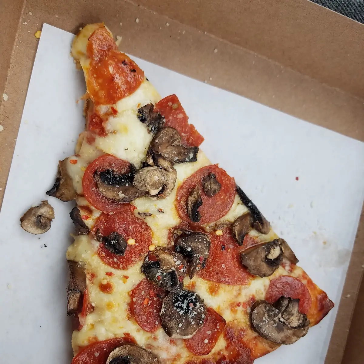 Mushroom Pepperoni Pizza