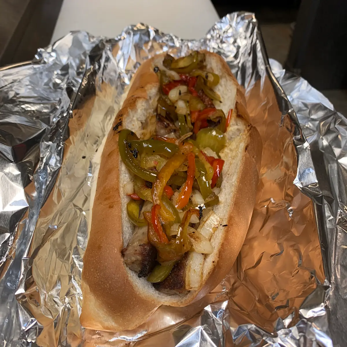 Sausage Peppers & Onions Hot Sub
