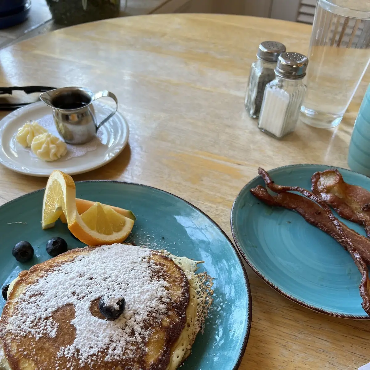 Blueberry Pancakes with Bacon