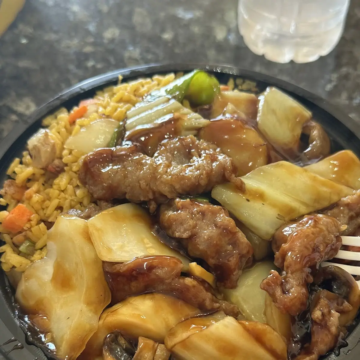 Rice with Beef and Chinese Vegetables
