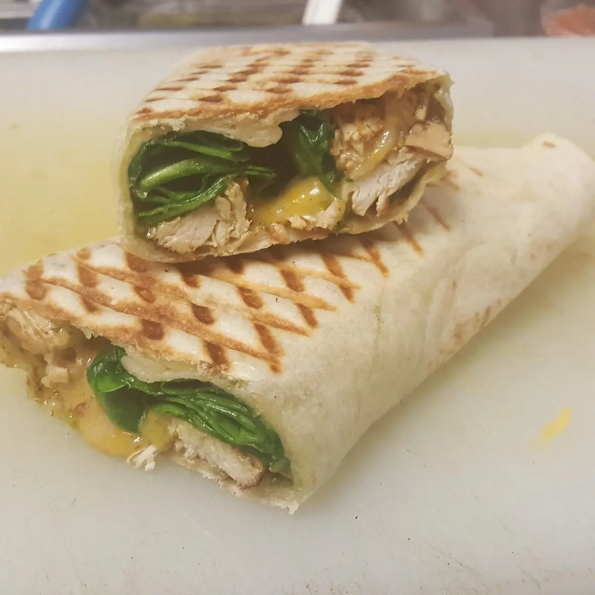 Pesto Chicken & Spinach Wrap