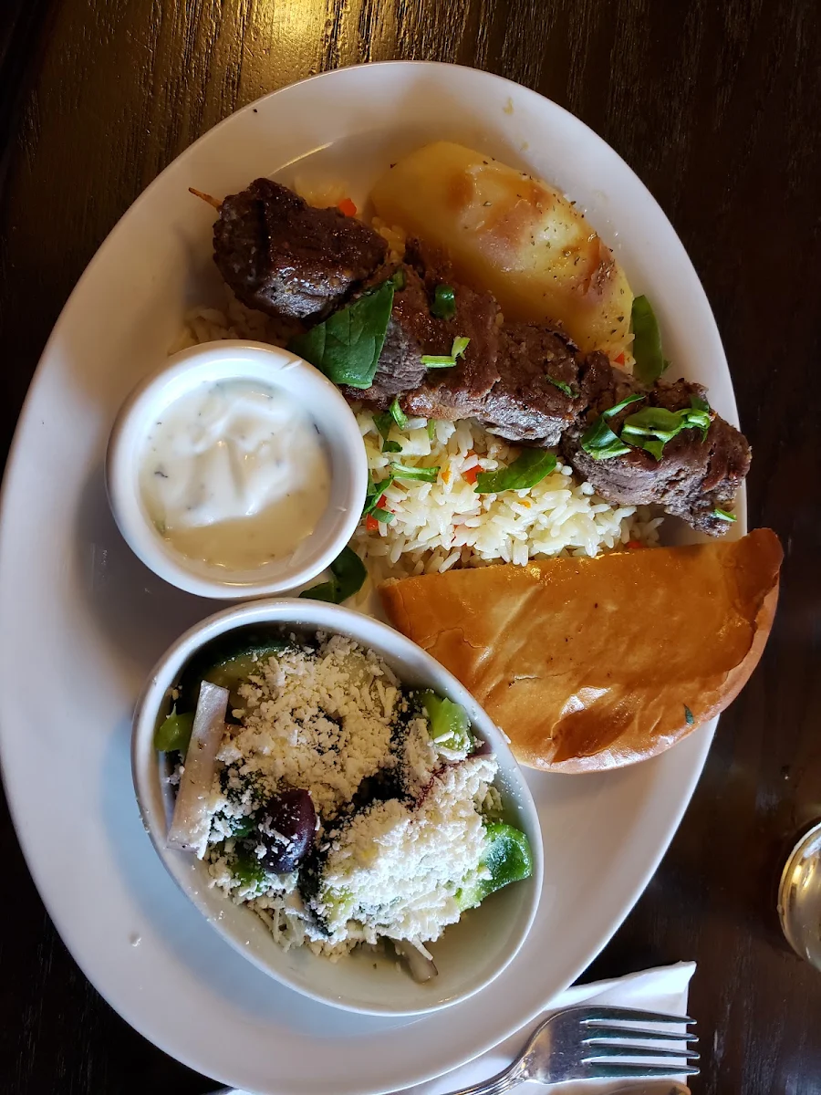 Lamb Souvlaki Platter