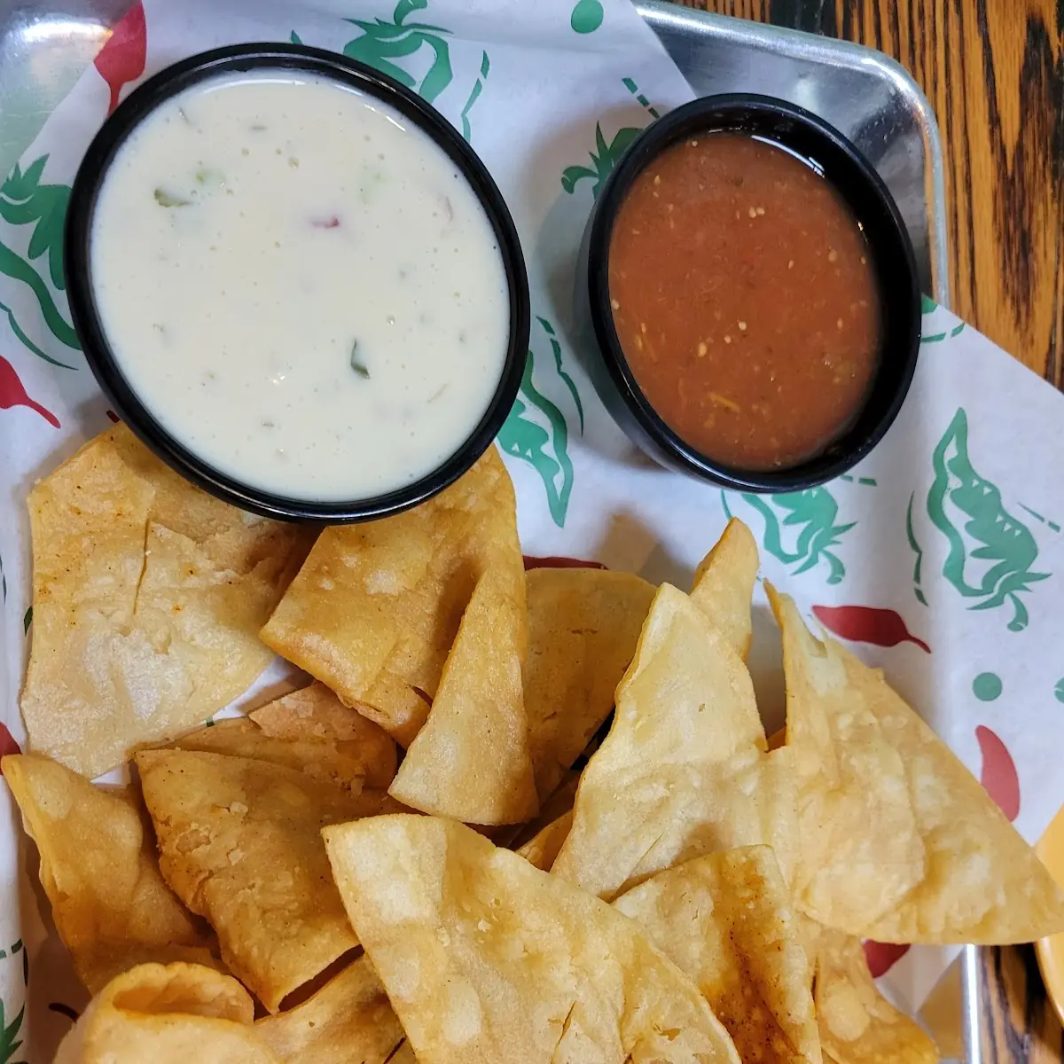 Chips with White Queso Dip