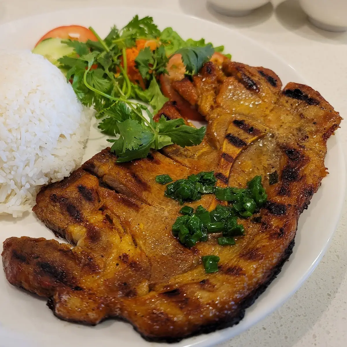 Rice with Charbroiled Pork Chop