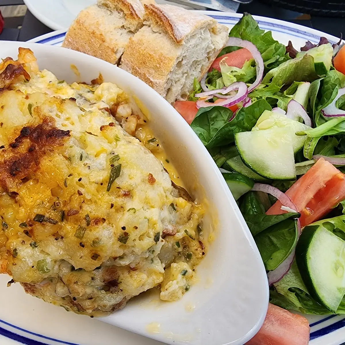 Baked Potato with Crab