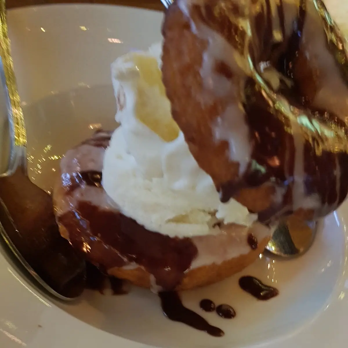 Donut with Vanilla Ice Cream