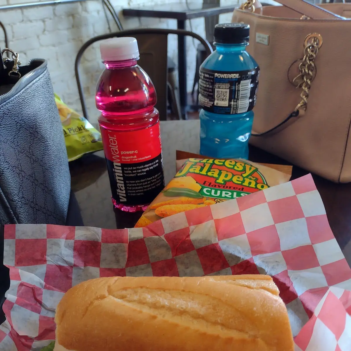 Turkey Sub with Cheese Curls and a Drink