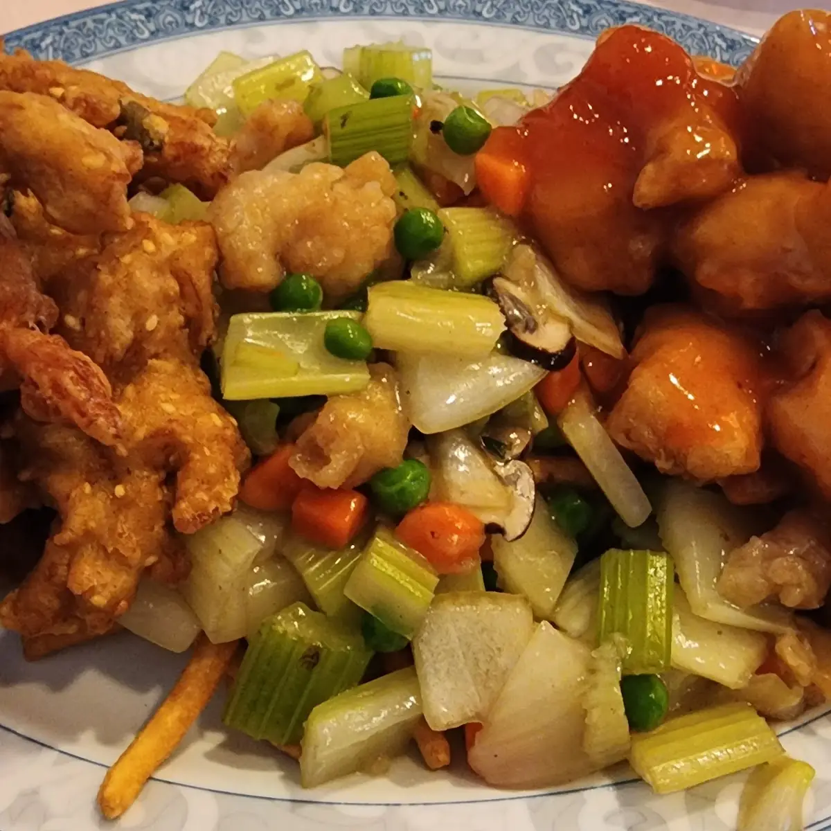 Chicken Chow Mein and Sweet and Sour Chicken