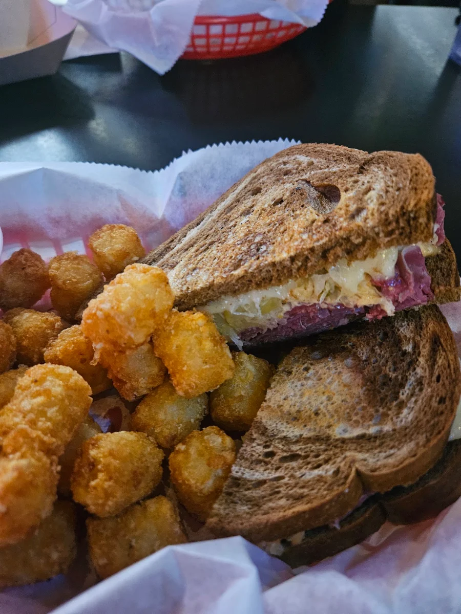 Rueben Sandwich and Tots