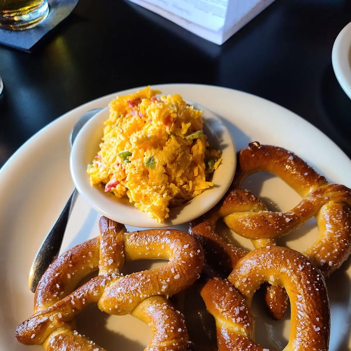 Pimento Cheese Dip and Pretzels