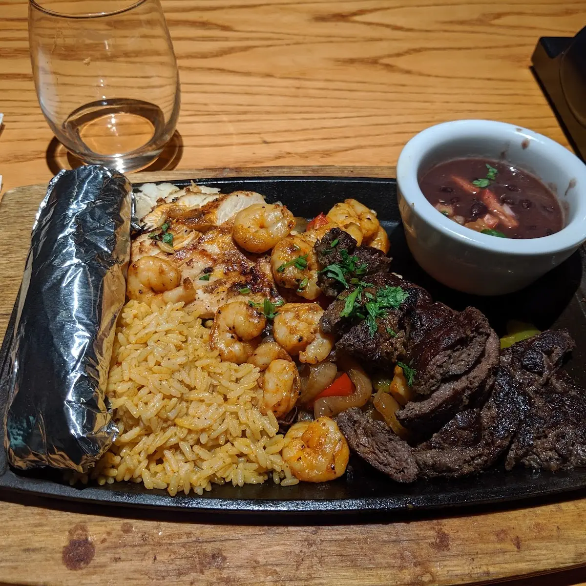 Chicken Shrimp and Steak Quesadilla