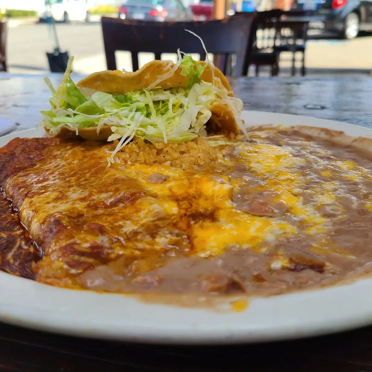 Combo 16 Ground Beef Taco and Cheese Enchilada