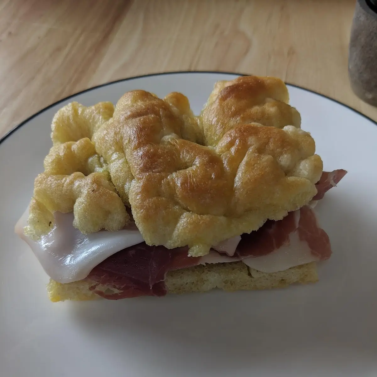 Prosciutto Sandwich with Local Mozzarella Basil and Sun-Dried Tomato Pesto