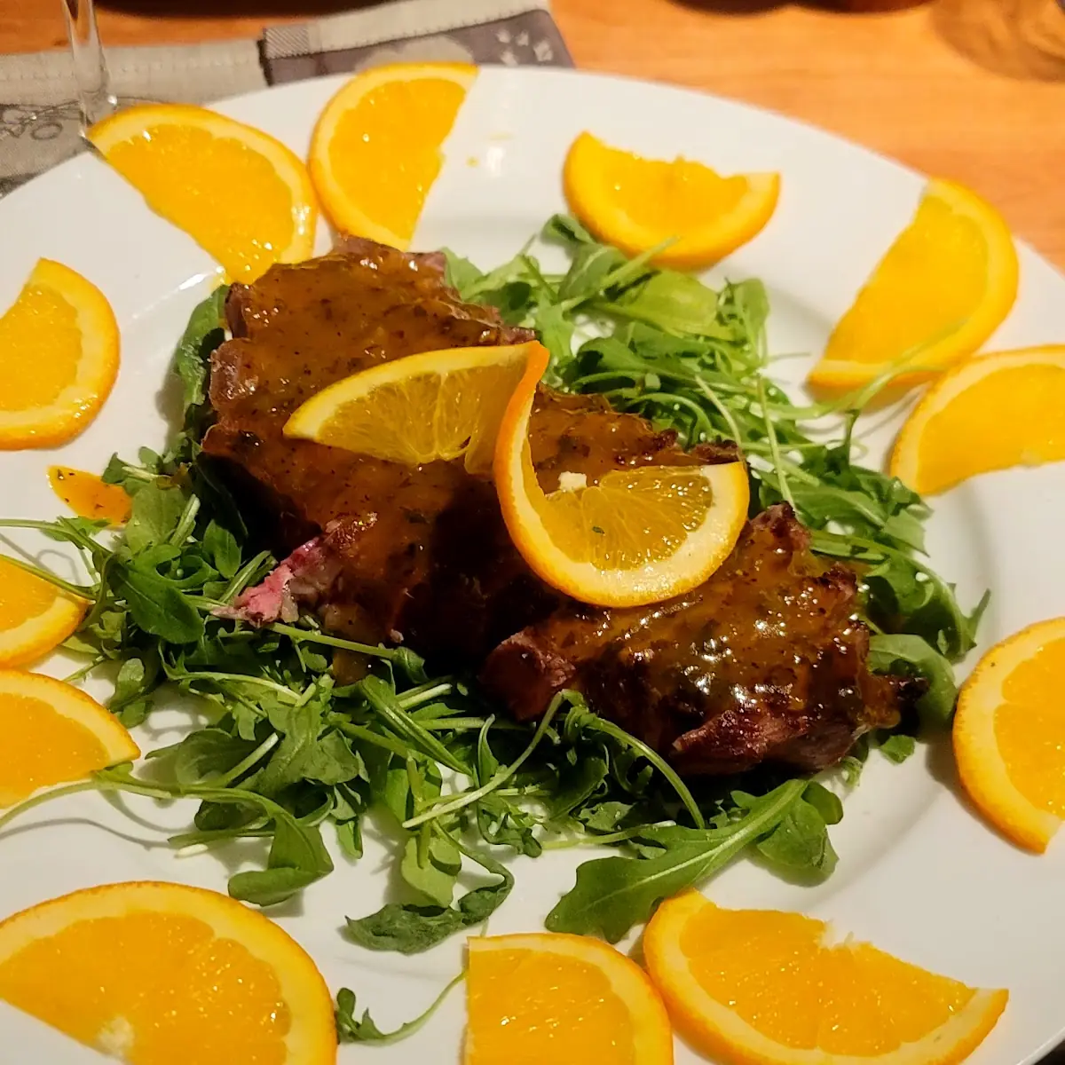 Steak with Orange Sauces