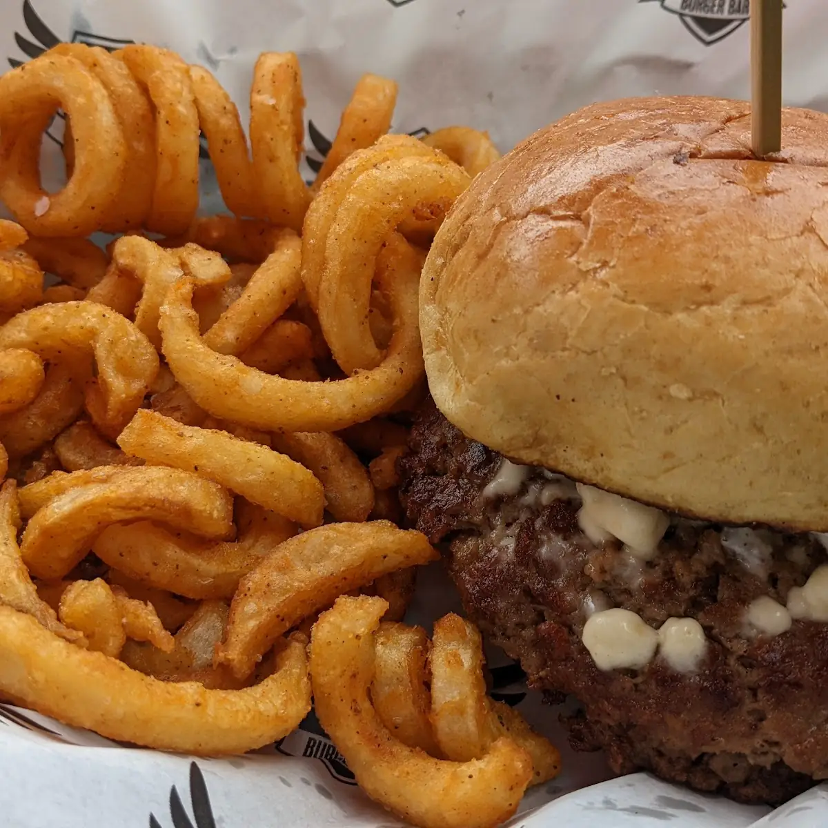 Veggie Burger with Curly Fries
