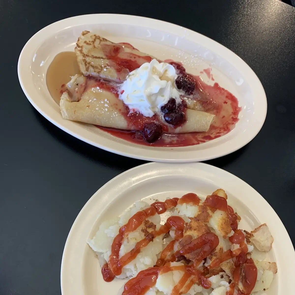 Crepes and Hash Browns