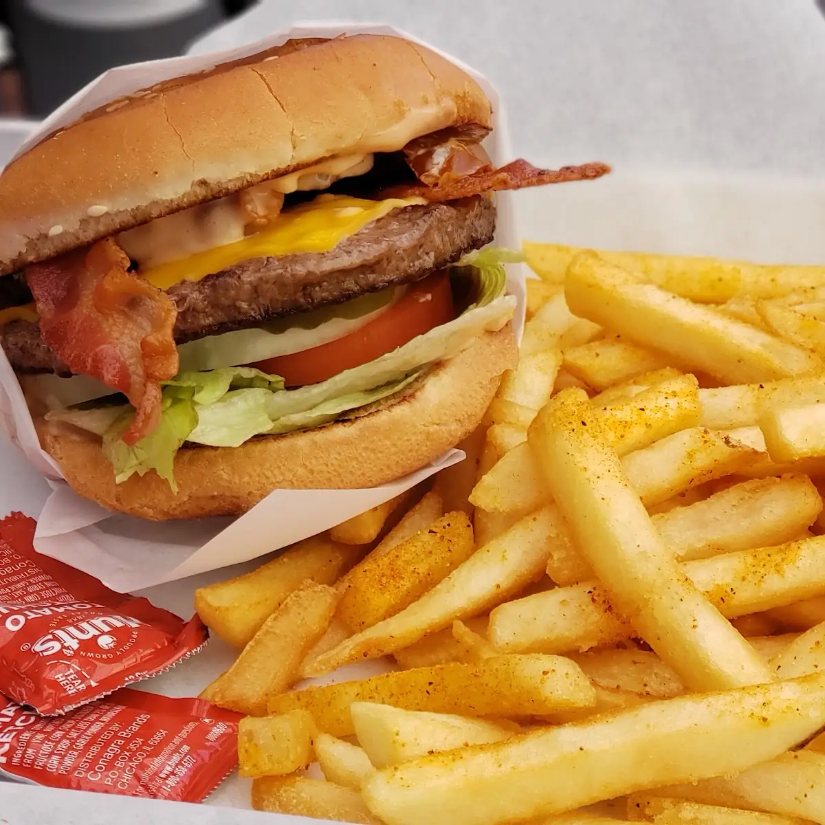 Bacon Cheeseburger Combo with Jalapenos