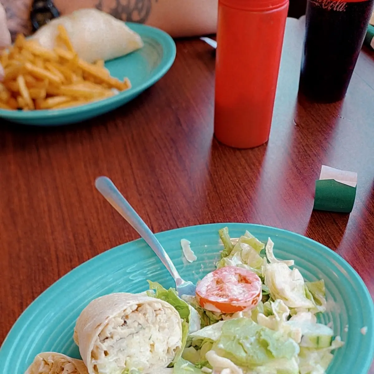 Crispy Chicken Wrap Wit Salad or Fries
