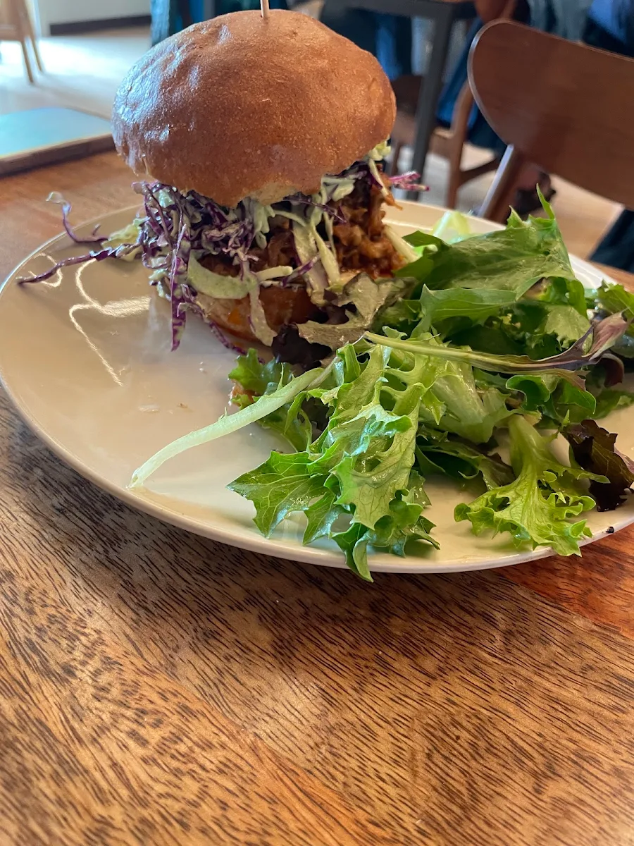 Pulled Pork Sandwich with Side Salad