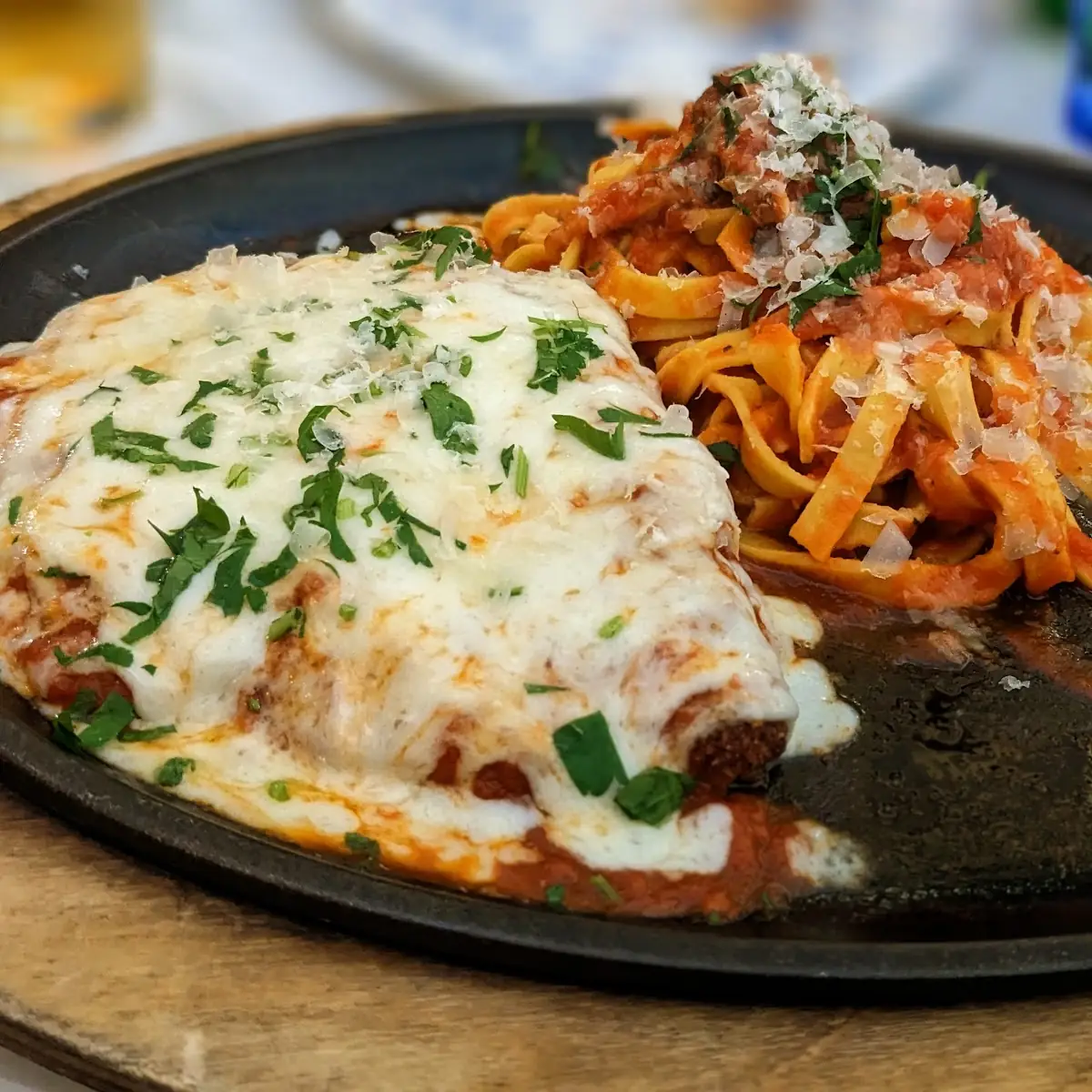 Fettuccine and Lobster Ravioli