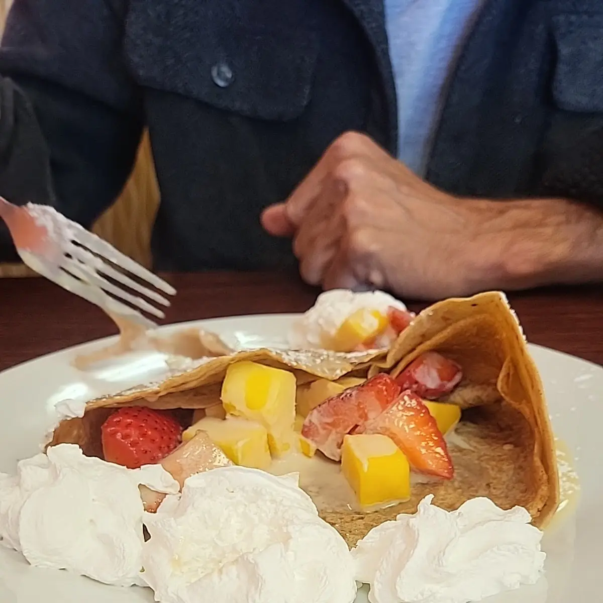 Mango Strawberry Crepe