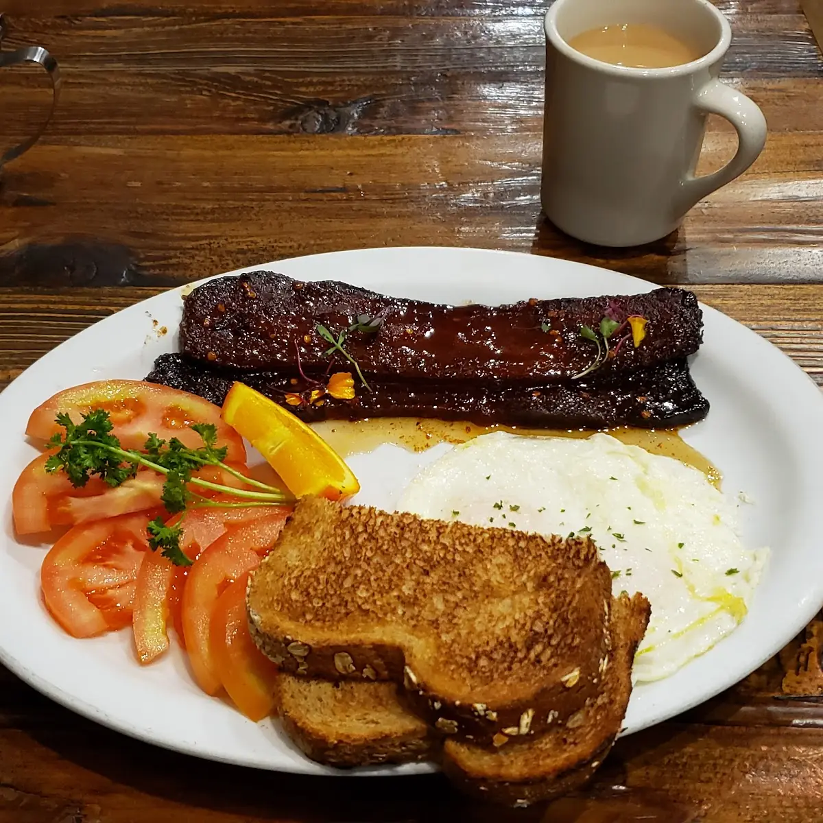 Million Dollar Bacon with Eggs and Toast