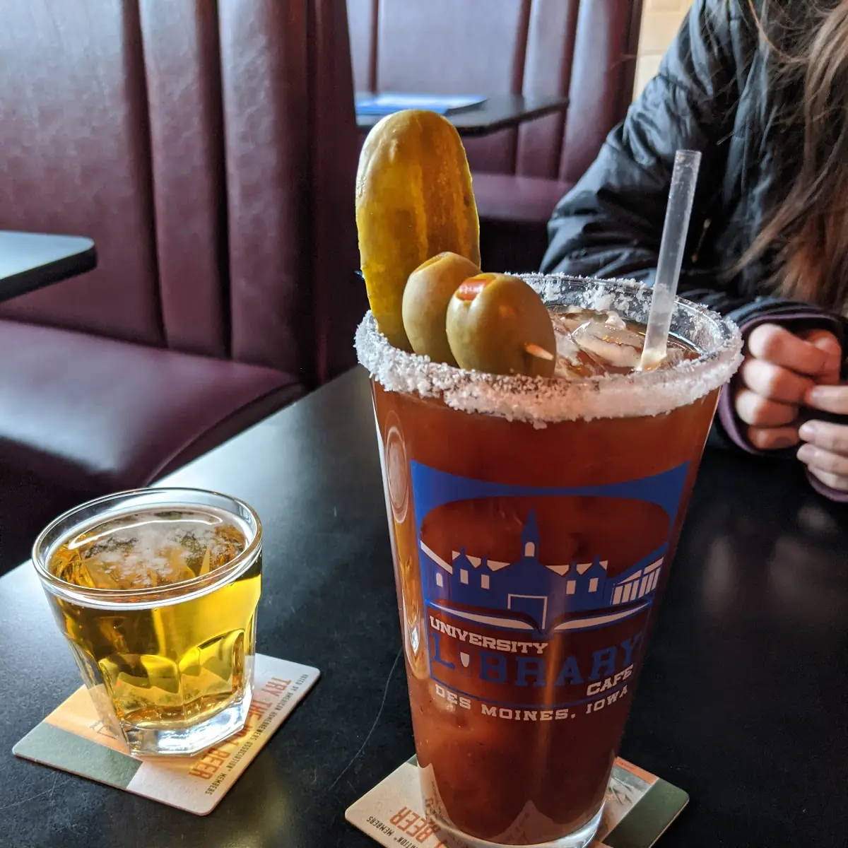 Bloody Mary and PBR Back