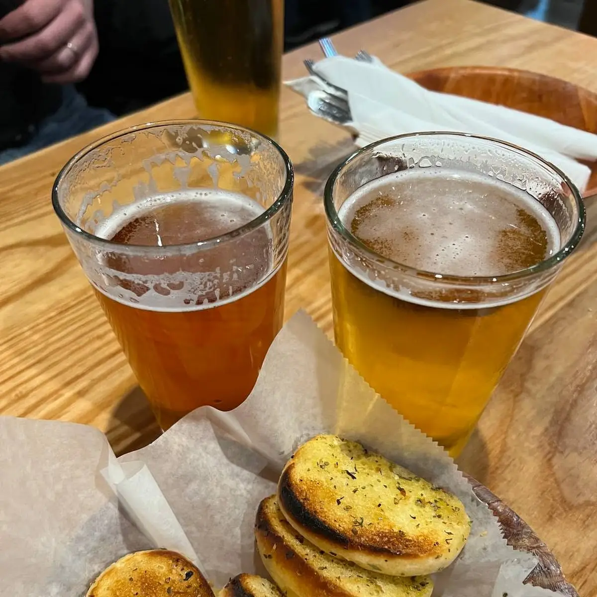 Garlic Bread with Miller Lite