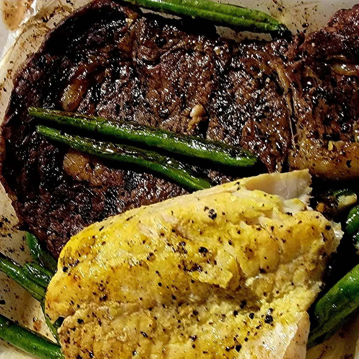 Surf and Turf Ribeye Walleye