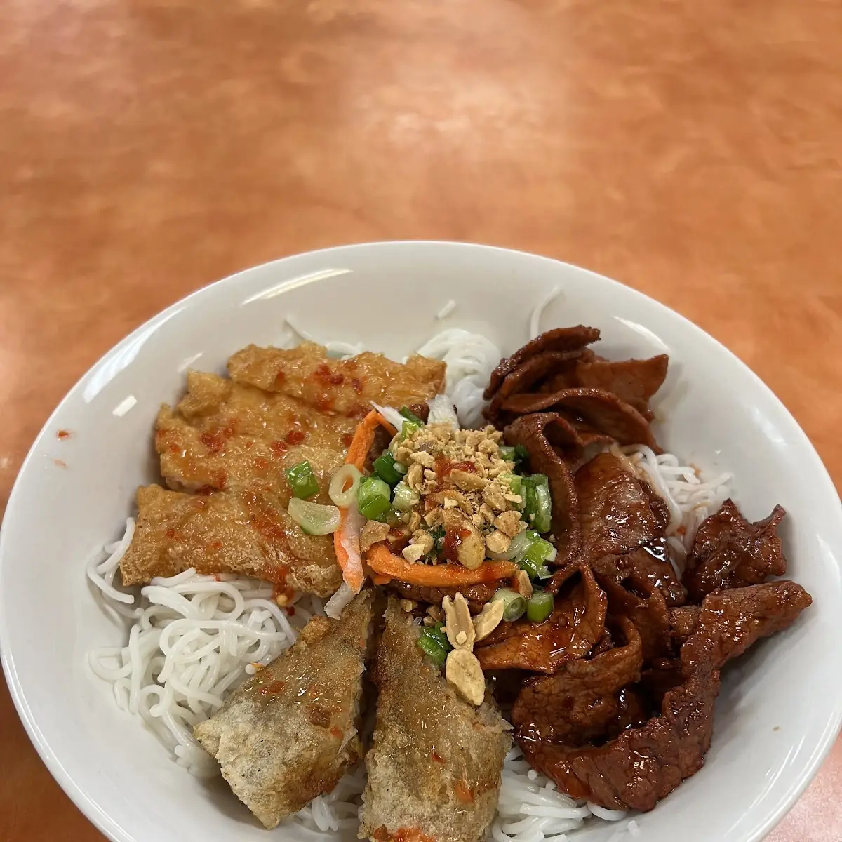 Lemon Glass Beef Egg-Roll Shirmp Cake Slice Vermicelli with Sour Sweet Fish Sauce