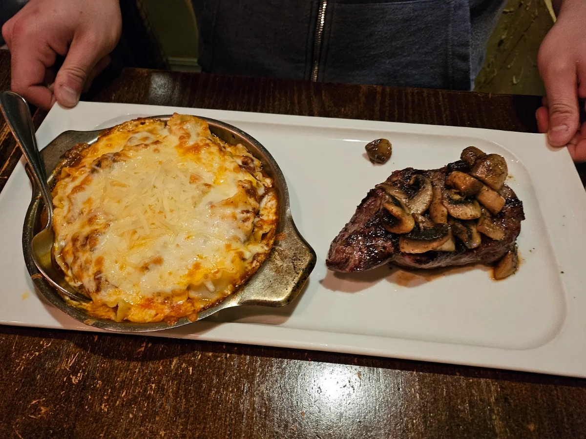 Steak and Lasagna, Galini Greek Kouzina & Grill