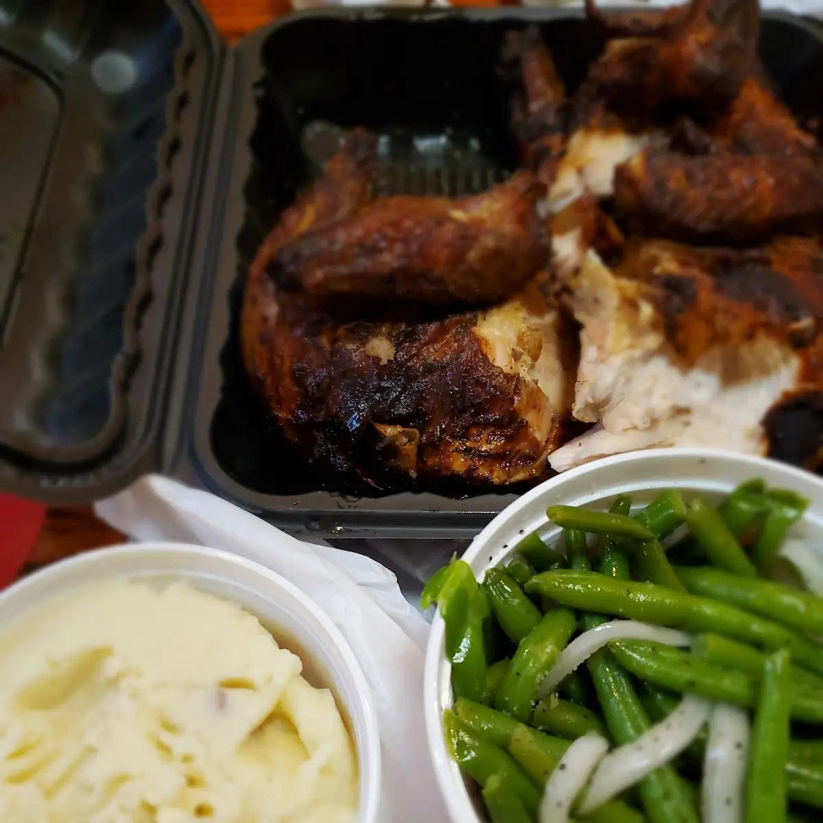 Puverian Chicken Green Beans & Mashed Potatoes