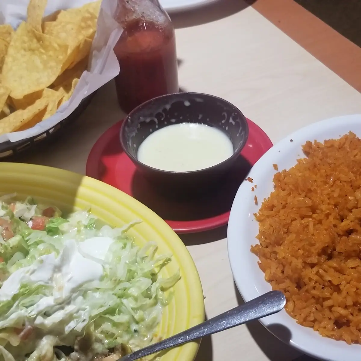 Shredded Beef Burrito with Salad & Rice