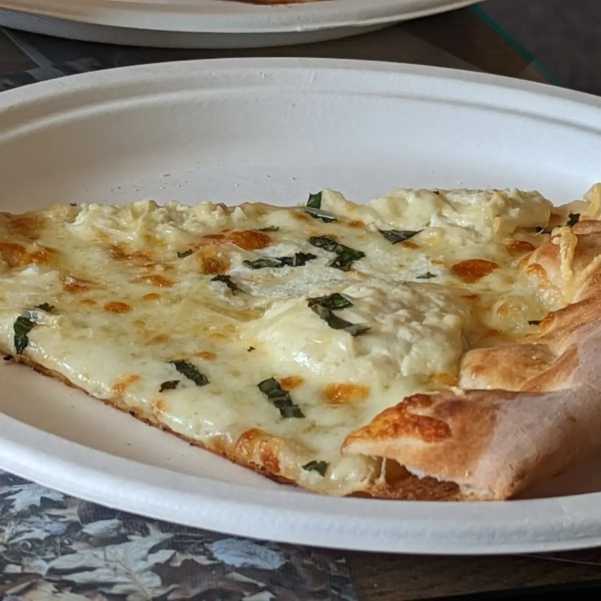 White Pizza Slice