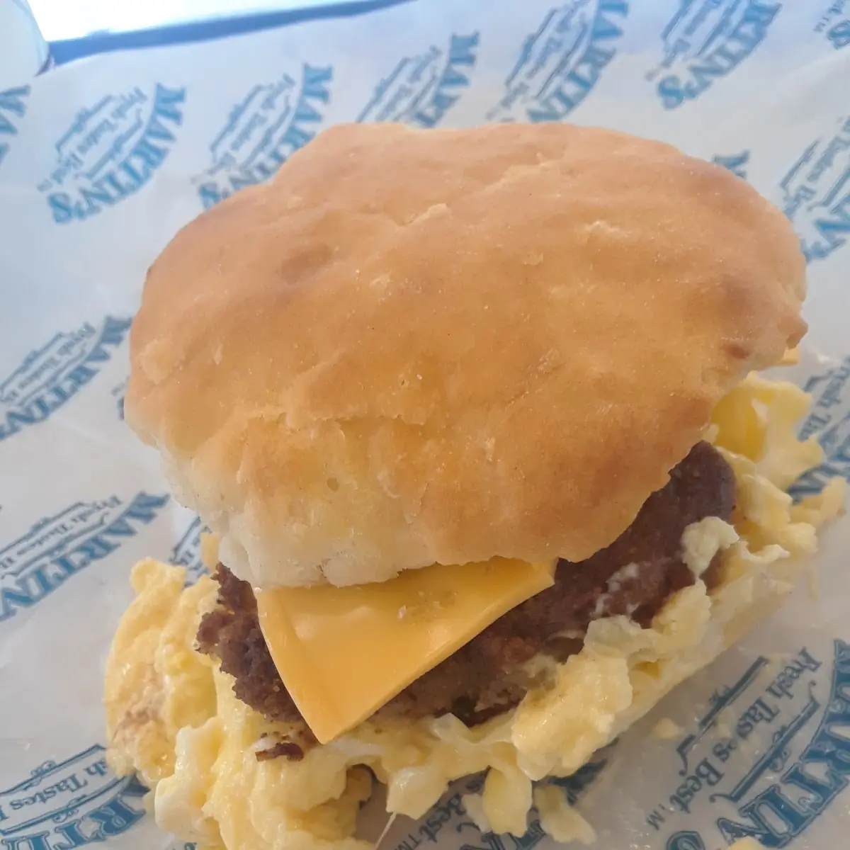 Steak Egg and Cheese Biscuit