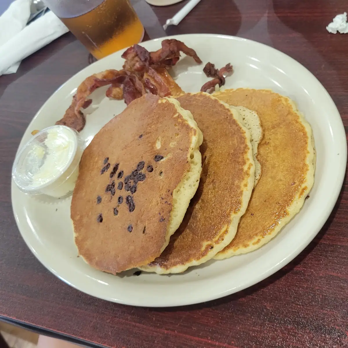Blueberry Pancakes and Ham