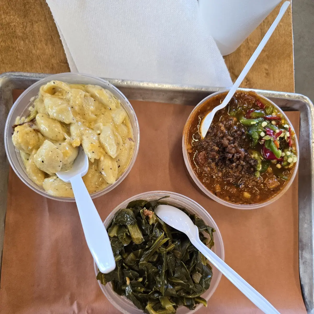Mac & Cheese Greens Brunswick Stew