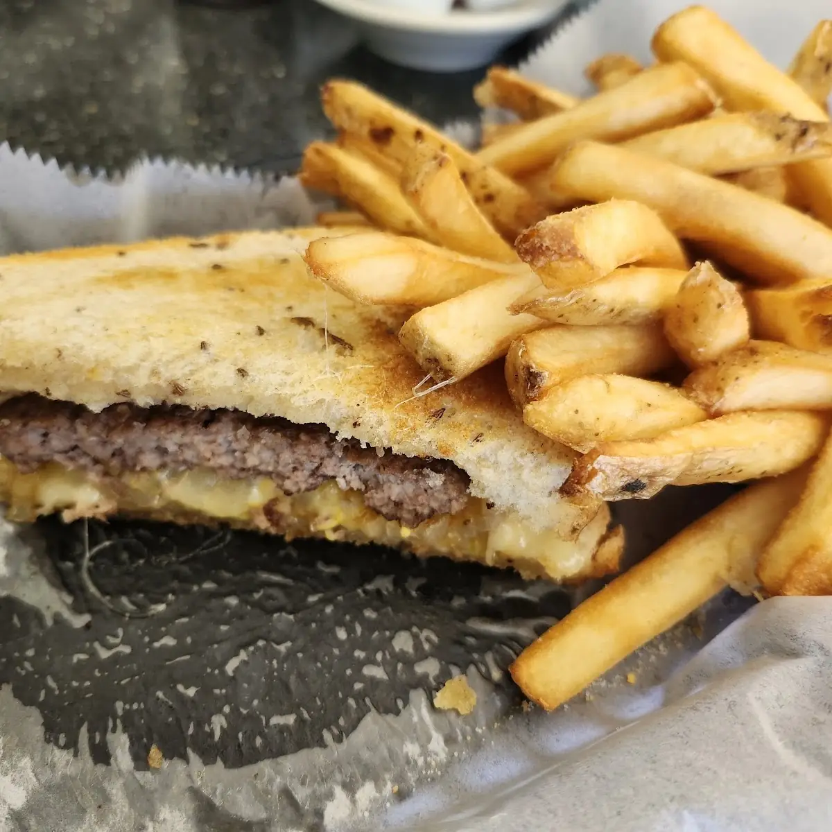 Patty Melt with Fries