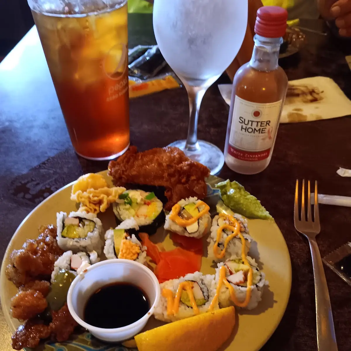 Fried Chicken Wing Sushi & Pepper Chicken