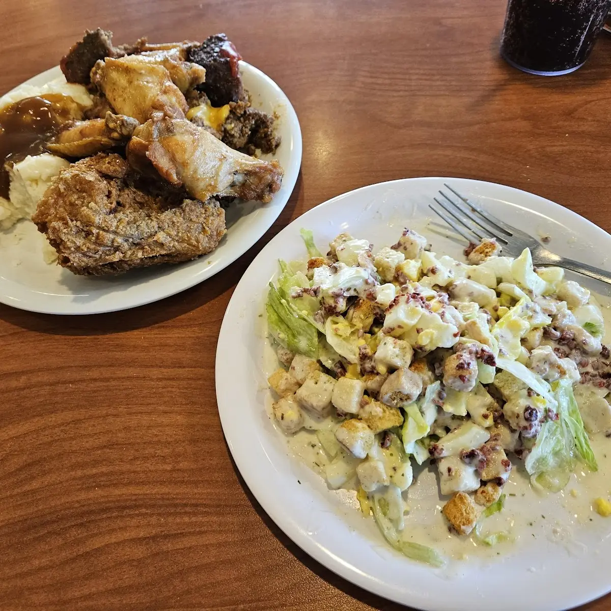 Wings Fried Chicken Mashed Potatoes Salad Bar