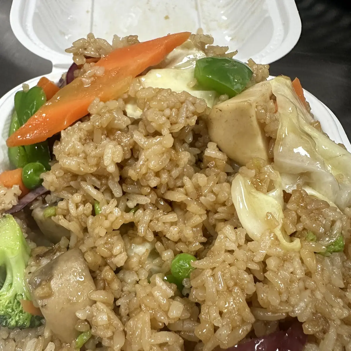 Vegetable Fried Rice with Chicken Wings