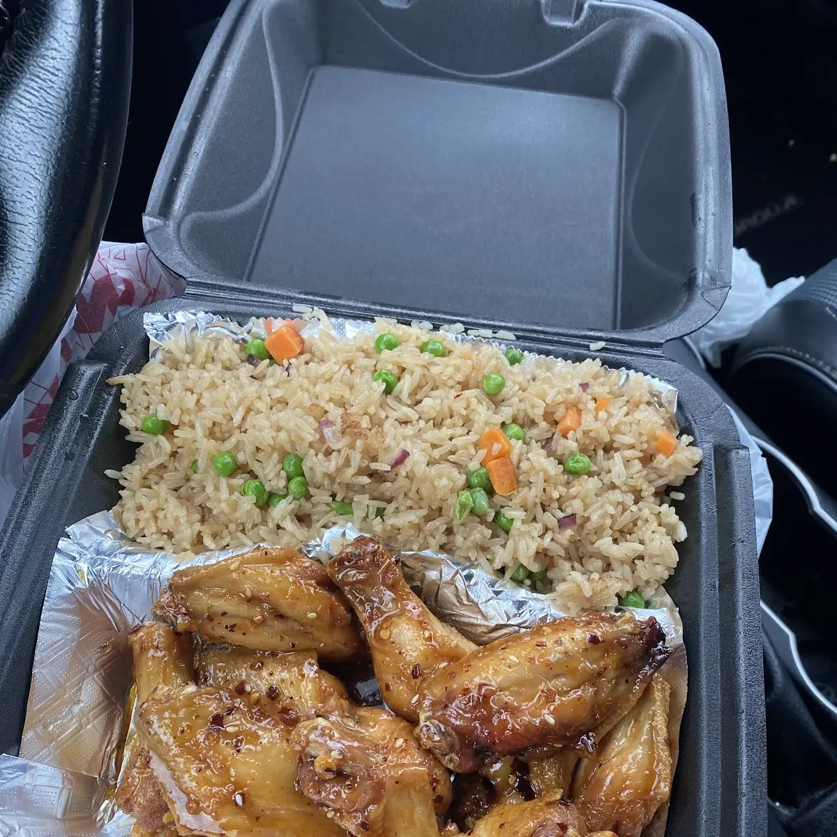 100 Pc Wings & 2 Family Box Crinkle Cut Seasoned Fries