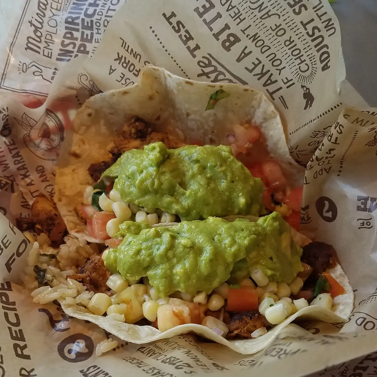 Chicken Tacos and Guacamole