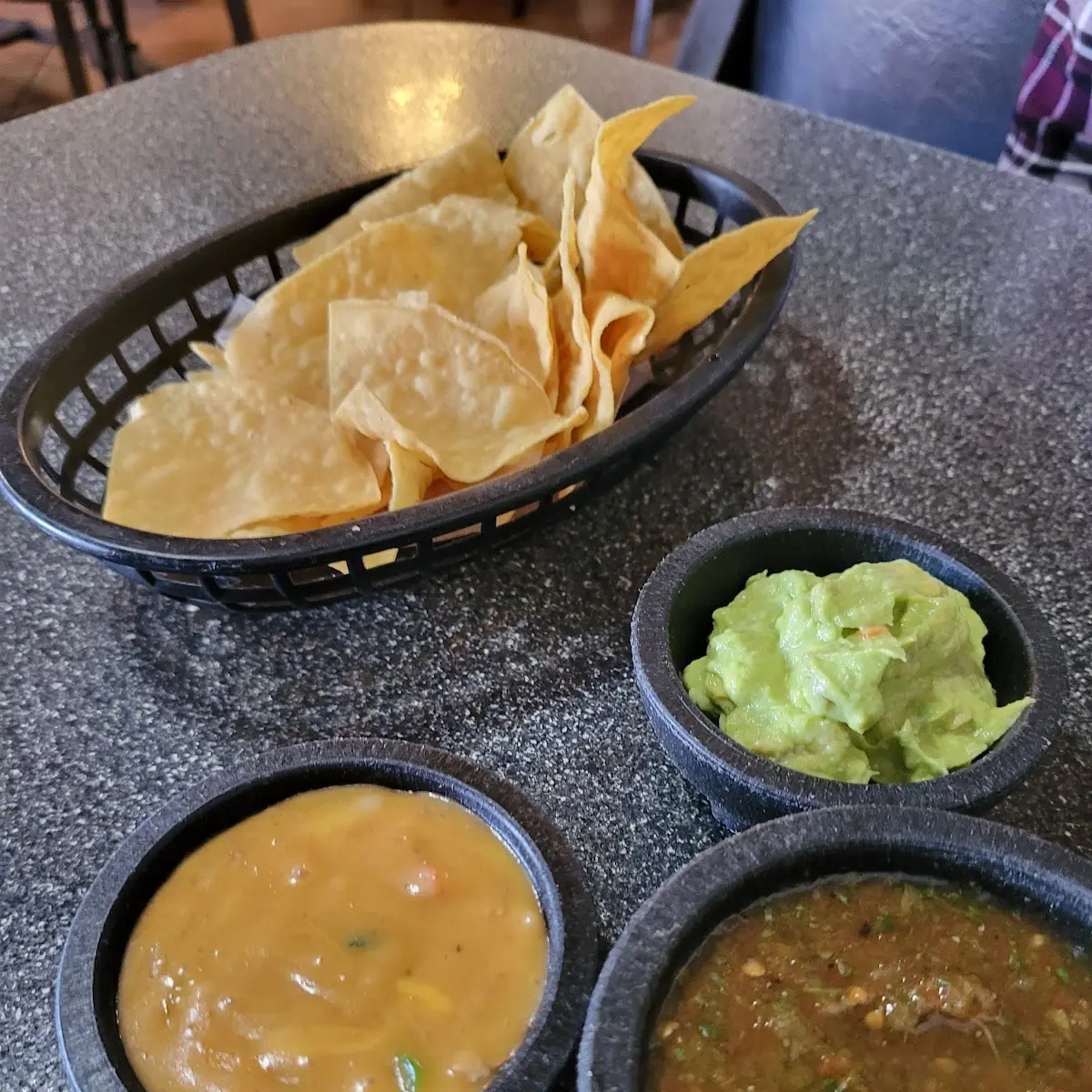 Cheese Dip Guacamole and Salas
